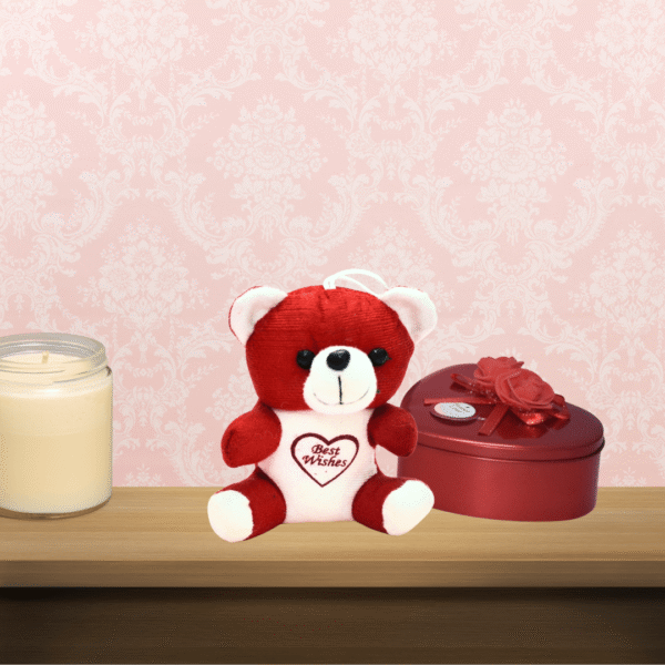 6-Inch Soft Teddy Bear - Red colour - Image 4