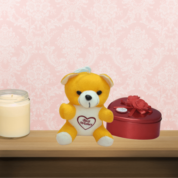 6-Inch Soft Teddy Bear - Yellow colour - Image 3