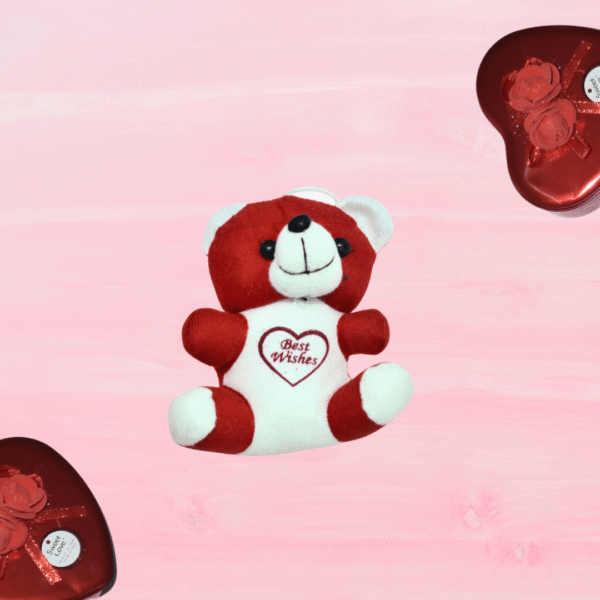 6-Inch Soft Teddy Bear - Red colour - Image 3