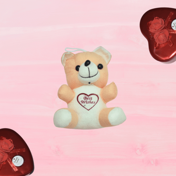 6-Inch Soft Teddy Bear - Peach Yellow Colour - Image 2