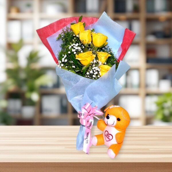 Yellow Rose Bouquet – Celebrate Friendship & Joy